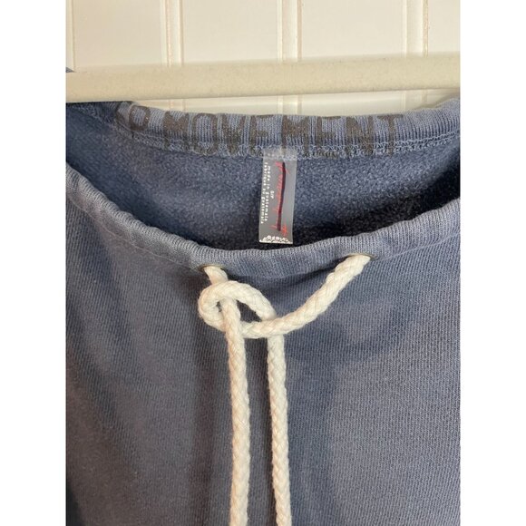 Free People Movement S/P Blue Cropped Pullover Sweatshirt100%Cotton Long Sleeve - Picture 14 of 15
